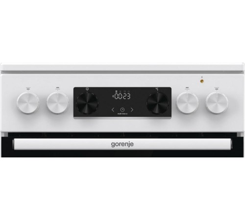 Плита GORENJE/ Стеклокерамическая плита, Цвет: Белый, Материал дверцы: Стеклянная дверца, GentleClose: шарнир с плавным закрыванием дверцы духовки, Тип духовки: Мультифункциональная духовка, Стеклокерамическая варочная панель, Количество конфорок: 4 конфо