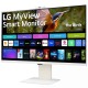 Монитор LG LCD 32SR85U-W/ LG MyView 32SR85U-W 31.5'' 4K UHD Smart Monitor, IPS, 400cd/m2, 16:9, 5мс (GtG), 60Hz, 178/178, speakers 5Wx2, webcamera, внешний БП, USB Type-C(90W), 2xHDMI, USB, VESA 100x100 mm, HAS, webOS
