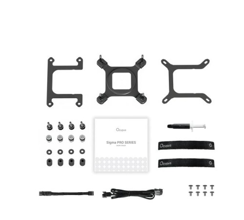 Система водяного охлаждения Ocypus Sigma L24 PRO BK, 240mm, LCD Pump, 2x120mm FDB fans, LGA115X/1200/1700/18XX, AM4/AM5