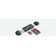 Кардридер  Netac card reader WK14, USB3.0+Type-C to mSD/SD, Black (repl. NT09WK14-30BK)