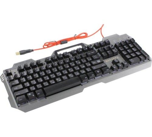 Defender Проводная игровая клавиатура Assault GK-350L RU,радужная,метал