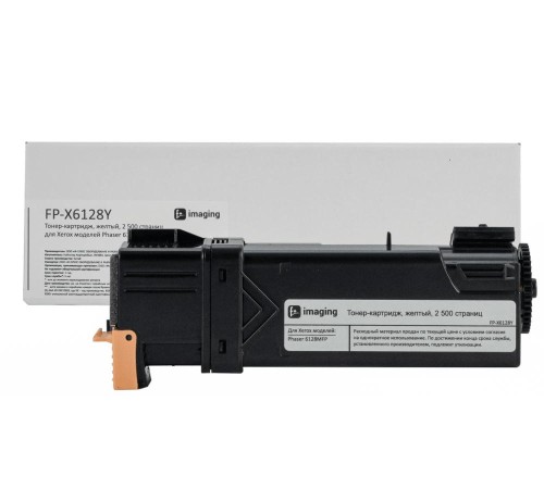 Тонер-картридж F+ imaging, желтый, 2 500 страниц, для Xerox моделей Phaser 6128MFP (аналог 106R01458), FP-X6128Y (Вскрытая упаковка)