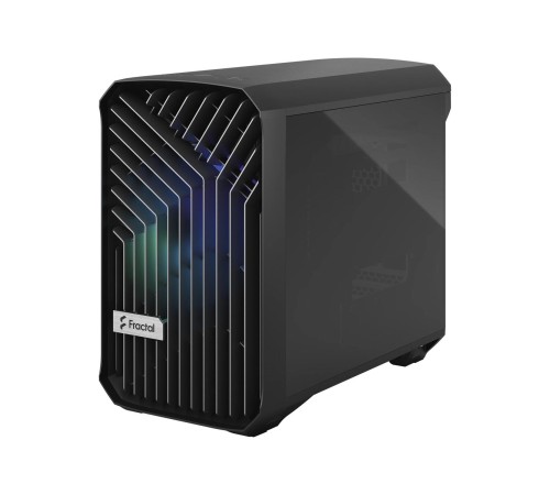 Корпус ПК без блока питания/ Case Fractal Design Torrent Nano RGB TG Light Tint, Mini-Tower, 1x180mm RGB, 2xUSB-A 3.2 + 1xUSB 3.2 Type-C mITX, mDTX Black
