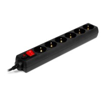 Фильтр SVEN Optima 3 м (6 розеток) черный, цветная коробка/ Surge Protector  SVEN Optima 3 m (6 outlets) black, color box