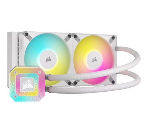 Система жидкостного охлаждения/ Water Cooling System Corsair iCUE H100i ELITE CAPELLIX XT (240mm, White, RGB/ Fans: 2x120mm, 65.57CFM, 34.1dBA, 2400RPM/ S: 1851, 1700, 1200, 115x, 2011, 2066, AM5, AM4) Система жидкостного охлаждения/ Water Cooling System Corsair iCUE H100i ELITE CAPELLIX XT (240mm, White, RGB/ Fans: 2x120mm, 65.57CFM, 34.1dBA, 2400RPM/ S: 1851, 1700, 1200, 115x, 2011, 2066, AM5, AM4)