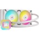 Система жидкостного охлаждения/ Water Cooling System Corsair iCUE H100i ELITE CAPELLIX XT (240mm, White, RGB/ Fans: 2x120mm, 65.57CFM, 34.1dBA, 2400RPM/ S: 1851, 1700, 1200, 115x, 2011, 2066, AM5, AM4)
