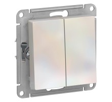 ATLASDESIGN 2-клавишный ВЫКЛЮЧАТЕЛЬ, сх.5, 10АХ, механизм, ЖЕМЧУГ