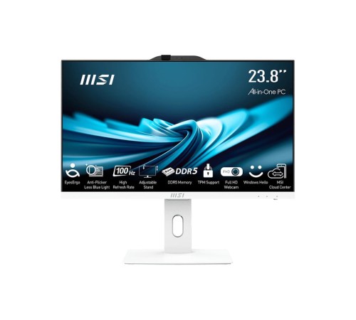Моноблок MSI PRO AP242P 14M-655XRU 23.8"(1920x1080 IPS)/Intel Core i5 14400(2.5Ghz)/16384Mb/512PCISSDGb/noDVD/Int:Intel UHD Graphics 730/Cam/BT/WiFi/-/war 1y/4.63kg/White/DOS + Wireless KB+M Моноблок MSI PRO AP242P 14M-655XRU 23.8"(1920x1080 IPS)/Intel Core i5 14400(2.5Ghz)/16384Mb/512PCISSDGb/noDVD/Int:Intel UHD Graphics 730/Cam/BT/WiFi/-/war 1y/4.63kg/White/DOS + Wireless KB+M