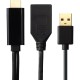 Кабель-переходник/ Кабель-переходник HDMI(M) +USB---> DP(F) 0.15m 4K*60Hz VCOM<CG599E>