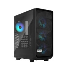 Корпус ПК без блока питания/ Case Fractal Design Meshify 2 Compact RGB TG Light Tint, Midi-Tower, 4x120mm RGB, 2xUSB-A 3.2 + 1xUSB 3.2 Type-C ATX, mATX, mITX Black