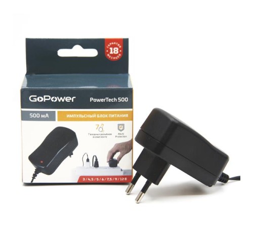 Блок питания GoPower PowerTech 500 универсальн. импульсный (1/100) Блок питания GoPower PowerTech 500 универсальн. импульсный (1/100)