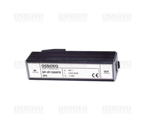 Устройство грозозащиты OSNOVO SP-IP/1000PD Устройство грозозащиты для локальной вычислительной сети (скорость до 1000 Мбит/с) с защитой линий PoE (af/at, методы A + B, контакты 1/2, 3/6, 4/5, 7/8). Двухступенчатая защита. М Устройство грозозащиты OSNOVO SP-IP/1000PD Устройство грозозащиты для локальной вычислительной сети (скорость до 1000 Мбит/с) с защитой линий PoE (af/at, методы A + B, контакты 1/2, 3/6, 4/5, 7/8). Двухступенчатая защита. М
