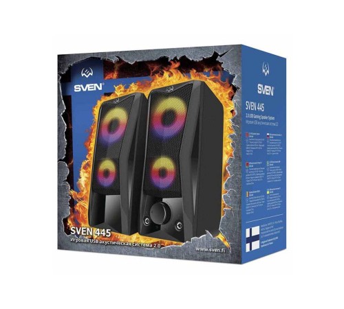 АС SVEN 445, черный (6 Вт, питание USB, подсветка) АС SVEN 445, черный (6 Вт, питание USB, подсветка)