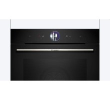 Встраиваемая электрическая духовка BOSCH Home Connect!! Serie 8, духовой шкаф-пароварка,черный, 21 режим + комбинированные режимы, функция приготовление на пару 100%, 4-слойное остекление, 3 цветных текстовых TFT-дисплея 2,5" с сенсорным управлением,