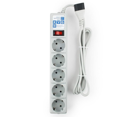 Фильтр-удлинитель Power Cube B 1.9 м 5 розеток (серый) 10А/2,2кВт/ Surge protector Power Cube B 1.9 m 5 outlets (gray) 10A / 2.2kW Фильтр-удлинитель Power Cube B 1.9 м 5 розеток (серый) 10А/2,2кВт/ Surge protector Power Cube B 1.9 m 5 outlets (gray) 10A / 2.2kW