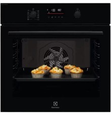 Встраиваемые электрические духовки ELECTROLUX/ Электрический духовой шкаф с конвекцией, приготовление на пару, объем 72 л, утапливаемые переключатели, 9 режимов,очистка каталитическая, 3 стекла в дверце, направляющие проволочные + телескопические (1 урове