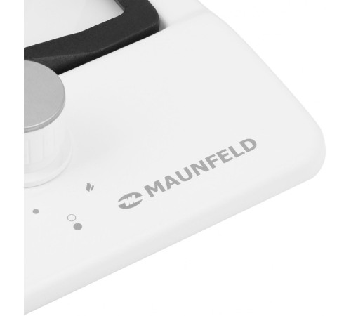 Газовая варочная панель MAUNFELD/ Газовая варочная панель MAUNFELD EGHE.32.63CW/G, механическое управление, 2 конфорки, мощность конфорок 1700, 3000, электроподжиг, газ-контроль, WOK, цвет белый