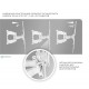 Кронштейн ONKRON/ 37-70" макс 400*400  наклон -2°/+10° поворот 140º, Макс нагрузка 36,4кг от стены: 42-452мм, белый