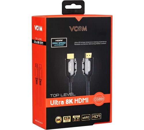 Кабель/ Кабель HDMI 19M/M,ver. 2.1, 8K@60 Hz 3m VCOM <CG864-3M> Кабель/ Кабель HDMI 19M/M,ver. 2.1, 8K@60 Hz 3m VCOM <CG864-3M>