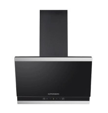 Наклонная вытяжка Kuppersberg/ Наклонная вытяжка Kuppersberg, 60 см, High-Tech, таймер, макс. производительность 850 м3/ч, 3 скорости, обратный клапан, сенсорное управление, дисплей, LED освещение, уровень шума 53 дБ, цвет черный/нержавеющая сталь