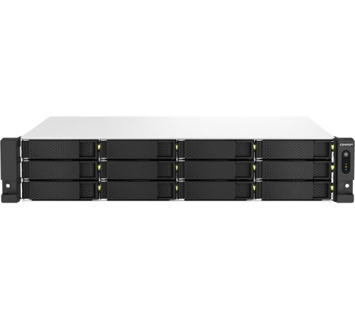 Сетевое хранилище без дисков/ SMB QNAP TS-1264U-RP-4G NAS 12 HDD trays, rackmount 2U, 2 PSU. 4-core Intel Celeron N5095 2.0-2.9 GHz, 8 GB RAM up to 8 GB, 2x2.5 Gigabit Ethernet, 2xUSB 3.2 Gen 2 (10Gbps). 2xUSB 2.0., 1xHDMI . PCIe Gen 3 x2 , W/o rail kit R Сетевое хранилище без дисков/ SMB QNAP TS-1264U-RP-4G NAS 12 HDD trays, rackmount 2U, 2 PSU. 4-core Intel Celeron N5095 2.0-2.9 GHz, 8 GB RAM up to 8 GB, 2x2.5 Gigabit Ethernet, 2xUSB 3.2 Gen 2 (10Gbps). 2xUSB 2.0., 1xHDMI . PCIe Gen 3 x2 , W/o rail kit R