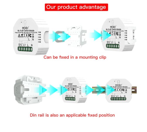 Реле MOES Wi-Fi+RF Switch Module (Вскрытая упаковка) Реле MOES Wi-Fi+RF Switch Module (Вскрытая упаковка)