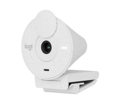 Веб-камера Logitech Webcam Brio 300, 1920x1080, Off-White, защитная шторка, USB-C, [960-001442]