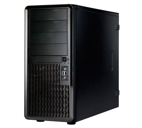 Корпус серверный Midi Tower InWin PE689 Black 650W B65E 80plus Bronze USB3.0*2+A(HD)+front fan 120mm*1+rear fan 120mm*1+ 2*2SATA+1*1SATA / holes for SL20” RACKMOUNT