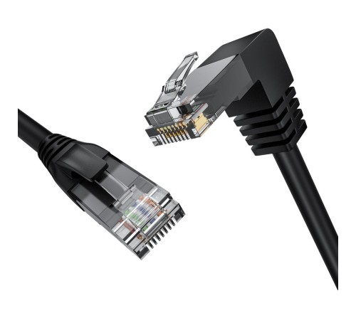 GCR Патч-корд прямой 5.0m UTP кат.5e, черный, нижний угол, литой, ethernet high speed, RJ45, T568B GCR Патч-корд прямой 5.0m UTP кат.5e, черный, нижний угол, литой, ethernet high speed, RJ45, T568B