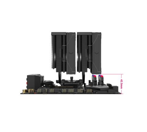 Кулер для процессора/ CPU Cooler SAMA A60B (265W, 4-pin PWM, 156.5mm, 6x6mm, 2x120mm, 78CFM, 29dBA, 2200RPM, S: 1851/1700/1200/115X, AM5/AM4, black) Кулер для процессора/ CPU Cooler SAMA A60B (265W, 4-pin PWM, 156.5mm, 6x6mm, 2x120mm, 78CFM, 29dBA, 2200RPM, S: 1851/1700/1200/115X, AM5/AM4, black)