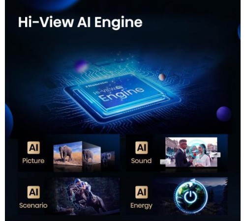 Телевизор ЖК 65'' Hisense/ 65", Ultra HD, Mini LED, Local Dimming Zones 220, 144 Hz(VRR), Smart TV (ОС VIDAA U8.5), Wi-Fi, DVB-T2/T/C/S2/S, HDR 10+, Dolby Vision, Dolby Atmos, Bluetooth, 2.1ch 2*10W(Main)+20W(Subwoofer), CI+(1.4), 4хHDMI, 2хUSB, Free Телевизор ЖК 65'' Hisense/ 65", Ultra HD, Mini LED, Local Dimming Zones 220, 144 Hz(VRR), Smart TV (ОС VIDAA U8.5), Wi-Fi, DVB-T2/T/C/S2/S, HDR 10+, Dolby Vision, Dolby Atmos, Bluetooth, 2.1ch 2*10W(Main)+20W(Subwoofer), CI+(1.4), 4хHDMI, 2хUSB, Free