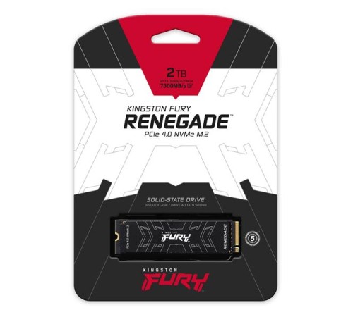Твердотельный накопитель Kingston SSD 2TB SFYRDK/2000G Fury Renegade M.2 2280 PCIe 4.0 x4 NVMe R7300/W7000MB/s 3D TLC MTBF 2M 2,0PBW Retail Heatsink 1 year Твердотельный накопитель Kingston SSD 2TB SFYRDK/2000G Fury Renegade M.2 2280 PCIe 4.0 x4 NVMe R7300/W7000MB/s 3D TLC MTBF 2M 2,0PBW Retail Heatsink 1 year
