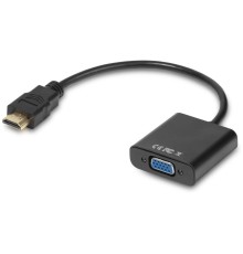 Greenconnect Мультимедиа professional конвертер-переходник HDMI > VGA +audio + micro USB для доп.питания, GCR-HD2VGA3