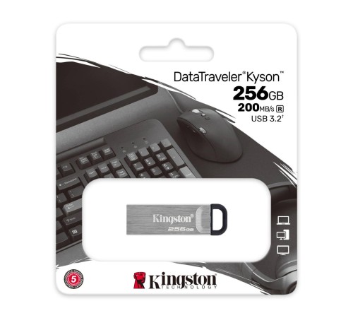 Флэш USB Kingston 256GB USB3.2 Gen 1 DataTraveler Kyson/ Kingston 256GB USB3.2 Gen 1 DataTraveler Kyson