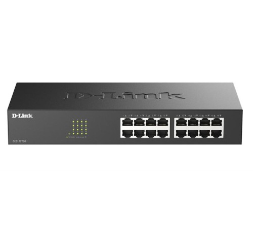коммутатор D-Link Неуправляемый коммутатор, 16x100Base-TX, корпус металл