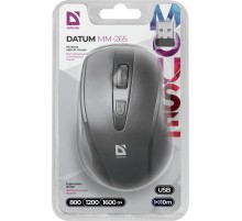 Беспроводная оптическая мышь Defender 52265 Datum MM-265 черный,3 кнопки,1600 dpi
