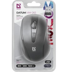 Беспроводная оптическая мышь Defender 52265 Datum MM-265 черный,3 кнопки,1600 dpi