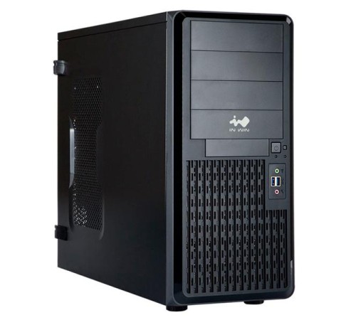 Корпус серверный Midi Tower InWin PE689 Black 650W B65E 80plus Bronze USB3.0*2+A(HD)+front fan 120mm*1+rear fan 120mm*1+ 2*2SATA+1*1SATA / holes for SL20” RACKMOUNT