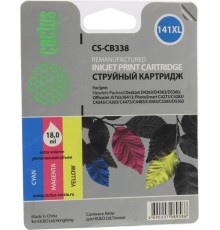 -/ Картридж струйный Cactus CS-CB338 №141XL многоцветный (18мл) для HP DJ D4263/D4363/D5360/DJ J5783/J6