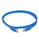 GCR Кабель PROF 1.5m USB 2.0, AM/AM, плоский, синий, морозостойкий, GCR-UM4MF-BD-1.5m