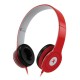 Гарнитура Genius HS-M450 Red (проводная 3,5мм, складная, микрофон/управление на проводе) (Мятая упаковка)