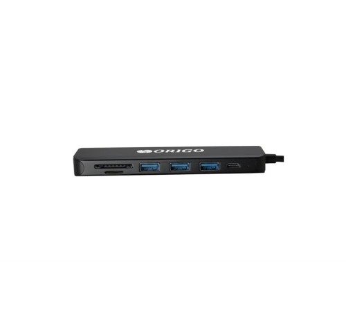 Док-станция ORIGO Док-станция USB-C, 3xUSB 3.0, 1xUSB-C/PD 3.0, 1xHDMI, слот SD/TF/microSD