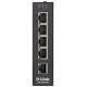 Коммутатор/ DIS-100E-5W Unmanaged Industrial Switch 5x100Base-TX, Surge 2KV, Alarm relay, DIN-Rail, metal case IP30, -40 to 75°C, only DC power, w/o power supply
