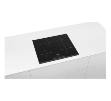 Встраиваемая индукционная панель BOSCH Индукционная,  60 см, индукция, скошенные края, сенсорное управление, черный