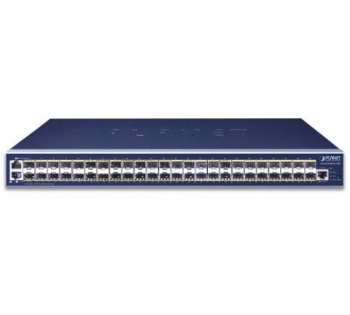 коммутатор/ PLANET L3 46-Port 100/1000BASE-X SFP + 2-Port Gigabit TP/SFP combo + 4-Port 10G SFP+ Managed Switch W/ 48V Redundant Power (AC+DC Power Redundant, Cybersecurity features, Hardware Layer3 OSPFv2 and IPv4/IPv6 Static Routing
