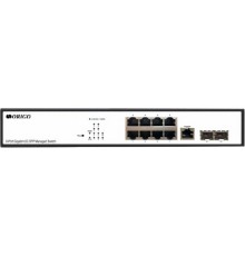 Коммутатор/ Managed L2 Switch 8x1000Base-T, 2x1000Base-X SFP, RJ45 Console, 19" w/brackets