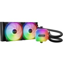 Водяное охлаждение для процессора/ Water Cooling System be quiet! LIGHT LOOP 240mm (250W, 240mm, Black, ARGB/ Fans: 2x120mm, 61.8CFM, 34.9dBA, 2100RPM/ Pump 2900RPM, Rad thickness 27mm/ S: 1851, 1700, 1200, 115X, AM5, AM4)
