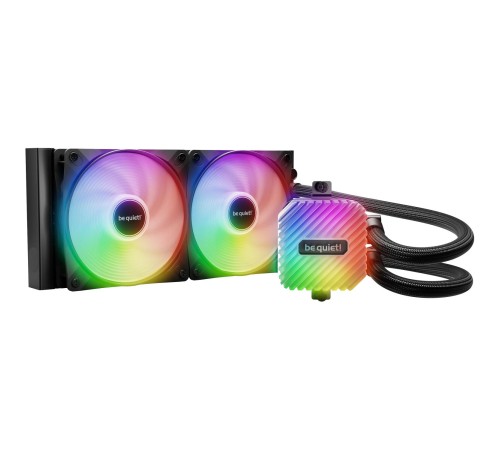 Водяное охлаждение для процессора/ Water Cooling System be quiet! LIGHT LOOP 240mm (250W, 240mm, Black, ARGB/ Fans: 2x120mm, 61.8CFM, 34.9dBA, 2100RPM/ Pump 2900RPM, Rad thickness 27mm/ S: 1851, 1700, 1200, 115X, AM5, AM4)