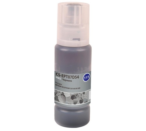 -/ Чернила Cactus CS-EPT07D54 115G серый70мл для Epson ECOTANK L8160/8180