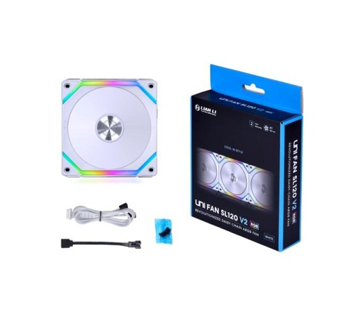 Вентилятор LIAN LI UNI FAN SL V2 120 White aRGB PWM 120mm 2000RPM (1pcs) Вентилятор LIAN LI UNI FAN SL V2 120 White aRGB PWM 120mm 2000RPM (1pcs)